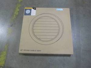 lot 80 image: Builders Edge 22 in. Round Gable Vent in White 120032222001