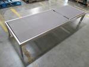lot 83 image: Modway Shore Mesh Silver Gray Aluminum Outdoor Patio Chaise Lounge