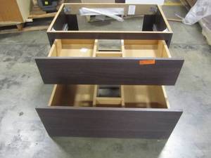 lot 39 image: Domani Larissa 30.5 in. W x 18.75 in. D Vanity in Elm Ember - Cabinet Only - LR30P2-EE