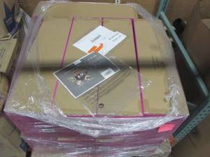 lot 99 image: Entire Pallet - Home Decorators Collection York Collection 30-Watt Crystal Integrated LED Bath Light 28116-HBU