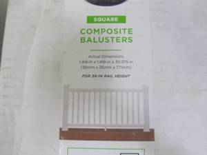 lot 160 image: Trex 30-14 in. White Composite Baluster Kit (16-Pack) 5457185