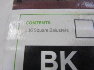 lot 184 image: Trex Charcoal Black Composite Balusters - 16 Pack BK020230BSK