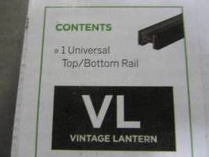 lot 219 image: Trex Transcend 67.5 in. Composite Vintage Lantern Universal Top or Bottom Rail VLUNIVTBR06