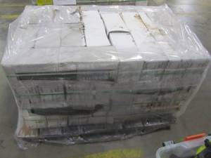 lot 19 image: Entire Pallet - Viking Forest Products 6 in x 24 in Voyage Dark Brown Porcelain Wood Look Tile - 16 pieces per case (15.51 sq ft.case) 17VO13