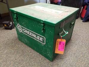 lot 22 image: Greenlee EMT Attachments For 555 Bender with Greenlee Storage Box 172323818
