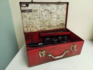 lot 148 image: GB Knockout Punches Set with Metal Case