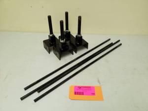 lot 186 image: Lot of (4) Steel Mounting Brackets with Steel Rods