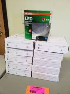 lot 196 image: Lot of (11) WAC Lighting Disc 15.5W LED Flush Mount  Retrofit 3000K Warm White