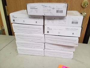 lot 197 image: Lot of (11) WAC Lighting Disc 15.5W LED Flush Mount  Retrofit 3000K Warm White