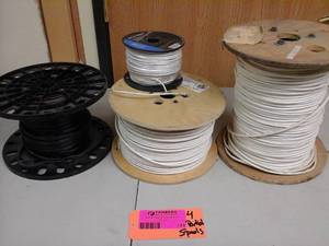 lot 123 image: Lot of (4) Partial Spools of TelephoneData Communication 4-Conductor 18AWG Shielded Cable