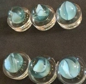 Peltier Banana Cats Eye Marbles Vintage