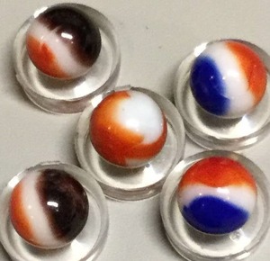 Marble King  Tri Color - Red White Blue