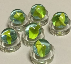 Peltier Banana Cats Eye Marbles Vintage