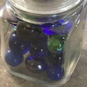 JAR OF MISC MARBLES PLEASE VIEW PICTURES