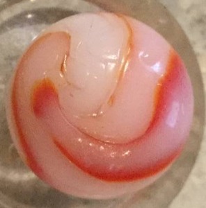 VINTAGE -HANDMADE- PELTIER OPALESCENT BASED RAINBOW SWIRL MARBLE