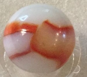 VINTAGE PELTIER OPALESCENT BASED RAINBOW MARBLE