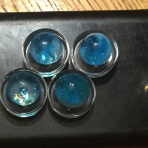 M.F. Christensen & Sons Light BlueLavender set of 4 marbles.