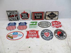 13 Metal Railroad Logos