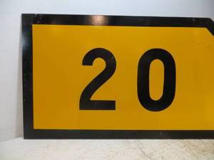 Metal 20 Railroad Speed Limit Sign