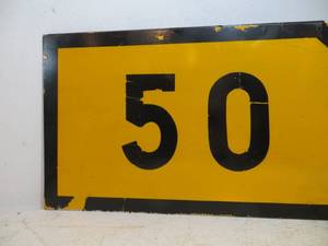 Metal 50 Railroad Speed Limit Sign
