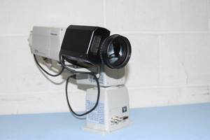 lot 18 image: Panasonic Multi-Purpose 13-Inch CCD SecurityBroadcast Camera w Lens & Pan & Tilt