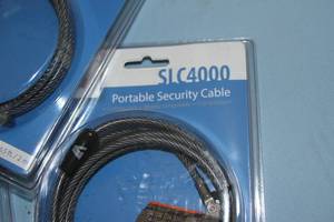 lot 84 image: Lot of 3 NEW SLC4000 Portable Security Cable with Combo Locks