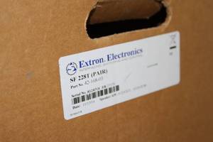 lot 110 image: Never Used - In Box Pair of Extron SF 228T 2-Way SoundField Ceiling Tile Speakers