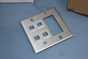 lot 113 image: Lot of 30 Cables-to-Go C2G 41340 Double Gang Aluminum Wall Plates - NEW $1,200