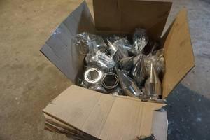 Lot of Chrome Semi Truck Cone Shaped Lug Covers