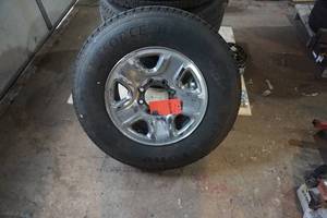 Set of 4 -  Firestone Transforce HT Truck Tires Mounted On Chrome Rims
