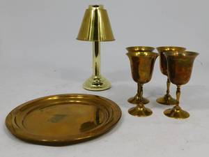 Brass GobletsCandlePlate
