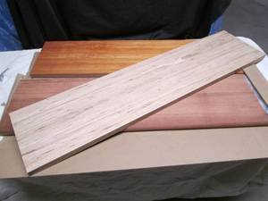 lot 246 image: 3 pc. Solid Wood Stair Panels1  4...