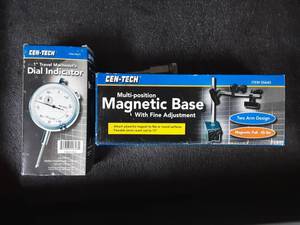 lot 24 image: Cen-Tech Dial Indicator & Magnetic Base