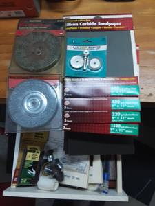 lot 27 image: Large Variety Of Sand Paper & Wire Wheels