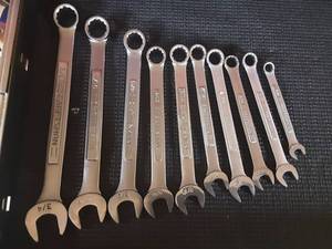 lot 34 image: 10 Piece Craftsman Combination Wrenches