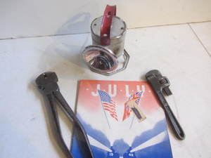 lot 54 image: RR Wrench, Magazines, Lantern