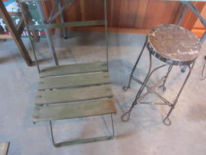 lot 63 image: Vintage Ice Cream Stool, Chair