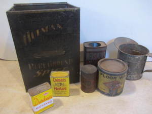 lot 92 image: Vintage Kitchen Tins