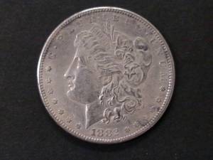 lot 9 image: 1882 S Morgan Silver Dollar...