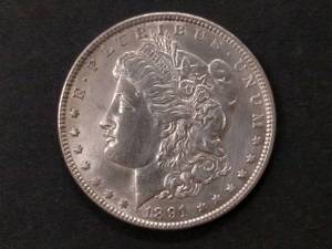 lot 25 image: 1891 Morgan Silver Dollar...
