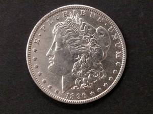 lot 28 image: 1896 O Morgan Silver Dollar...