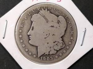 lot 36 image: 1903 S Morgan Silver Dollar...