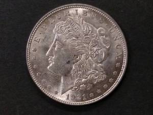 lot 39 image: 1921 AU Morgan Silver Dollar...