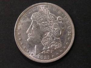 lot 45 image: 1921 D Morgan Silver Dollar...
