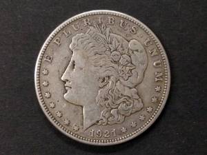 lot 50 image: 1921 S Morgan Silver Dollar...