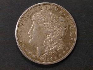 lot 51 image: 1921 S Morgan Silver Dollar...