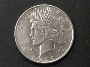 lot 56 image: 1922 Peace Silver Dollar...