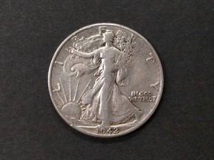 lot 87 image: 1942 D Walking Liberty Silver Half ...