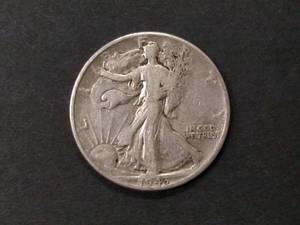 lot 88 image: 1943 Walking Liberty Silver Half Do...