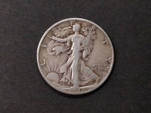 lot 97 image: 1947 D Walking Liberty Silver Half ...